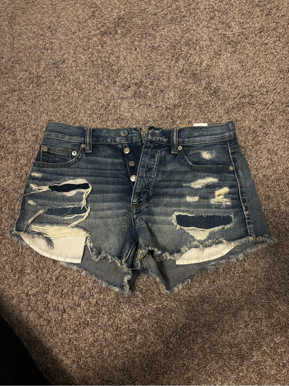 American Eagle Festival Women’s Size 6 Blue High Rise Cut-Off Denim Shorts